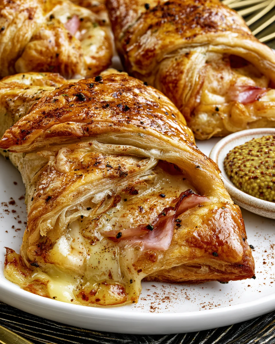 Flaky Ham and Cheese Puff Pastries